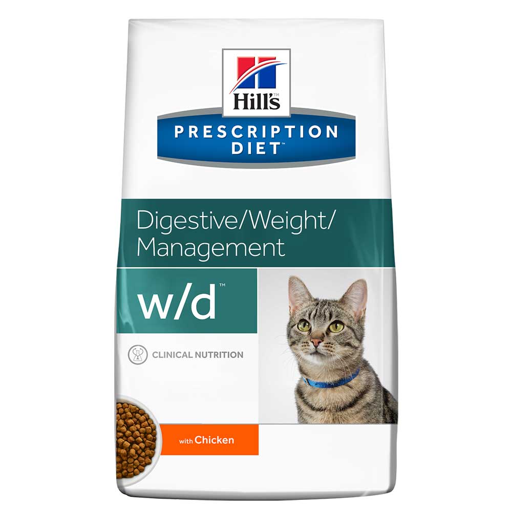 [凡購買處方用品, 訂單滿$500或以上可享免費送貨] Hill's w/d 消化/體重/血糖管理 獸醫配方 貓乾糧 1.5kg