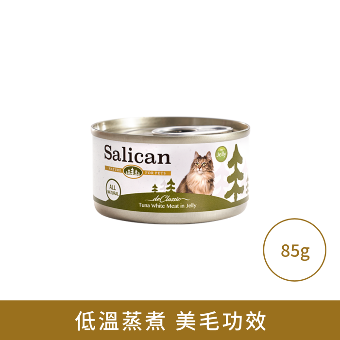 Salican 挪威森林 白肉吞拿魚 (啫喱) 貓罐頭 85g x 24罐 原箱優惠