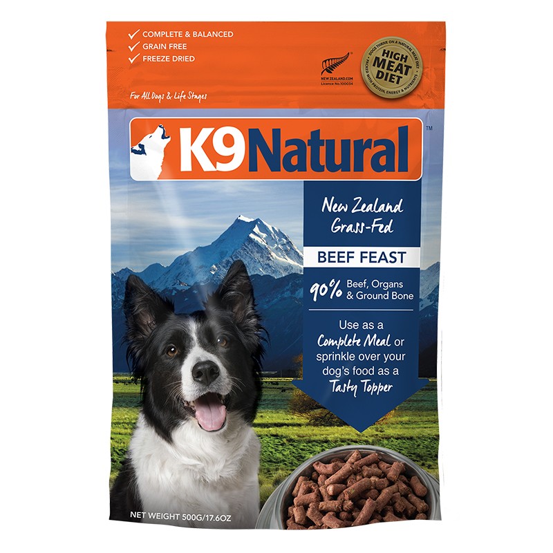 K9 Natural 牛肉盛宴 脫水鮮肉狗糧 3.6kg