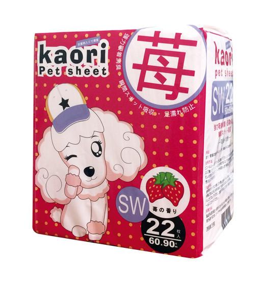 Kaori pet sheets 士多啤梨味尿片 60x90cm 22片 x4包優惠