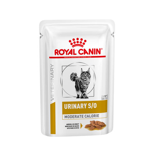 [凡購買處方用品, 訂單滿$500或以上可享免費送貨]  Royal Canin - Urinary S/O Moderate Calorie (UMC34) 貓隻泌尿道處方濕包 (低能量) 85克 x 12包