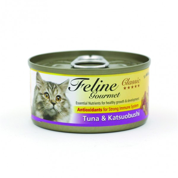 Feline Gourmet 化毛球 - 吞拿鱼 + 柴鱼 80g • 抗氧化物 增強免疫系统 (FG80-4)