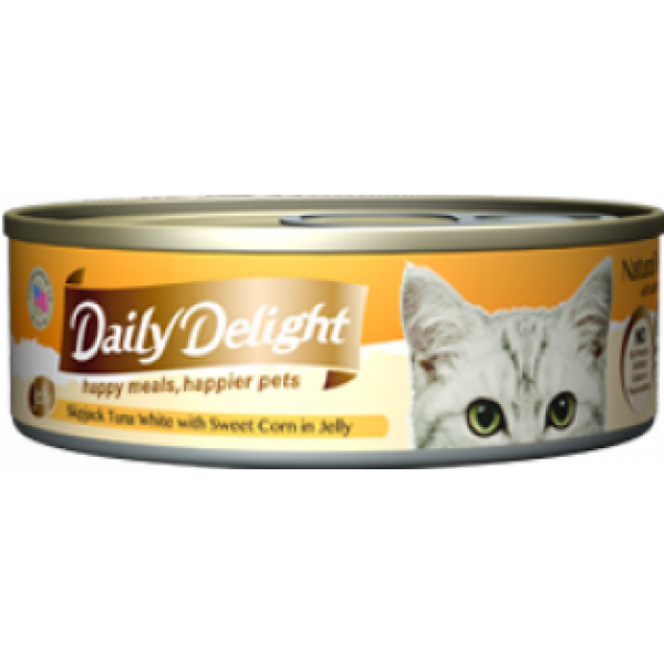 Daily Delight Jelly系列 (DD56) 白鰹吞拿魚+甜玉米 貓罐 80g x 24罐 原箱優惠