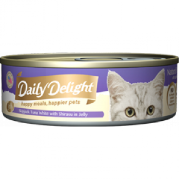 Daily Delight Jelly系列 (DD55) 白鰹吞拿魚+銀魚 貓罐 80g x 24罐 原箱優惠