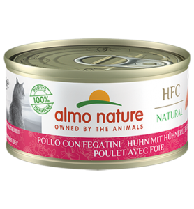 Almo Nature HFC Natural 雞肉+雞肝 貓罐頭 70g (9413)