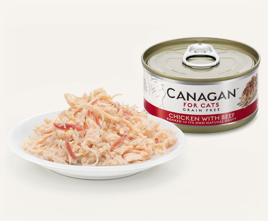 Canagan 原之選 無穀物 雞肉+牛肉 配方 貓罐頭 75g