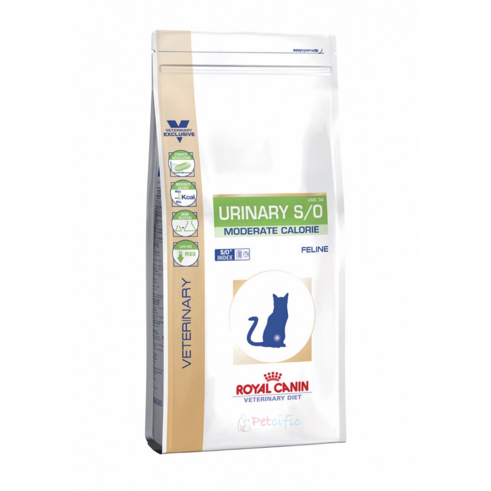 [凡購買處方用品, 訂單滿$500或以上可享免費送貨]  Royal Canin - Urinary S/O Moderate Calorie (UMC34) 泌尿道處方 (適量卡路里) 成貓乾糧 3.5kg
