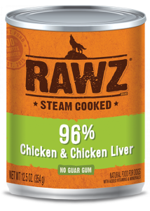 Rawz 96% Chicken & Chicken Liver Pate 雞肉、雞肝全犬罐頭 354g x 12罐 原箱優惠