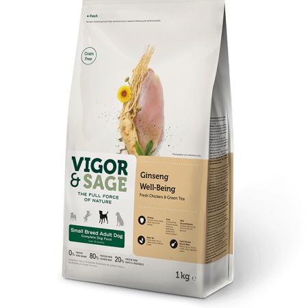 Vigor & Sage 雞肉、人參無穀物配方 [小型成犬糧] 2kg