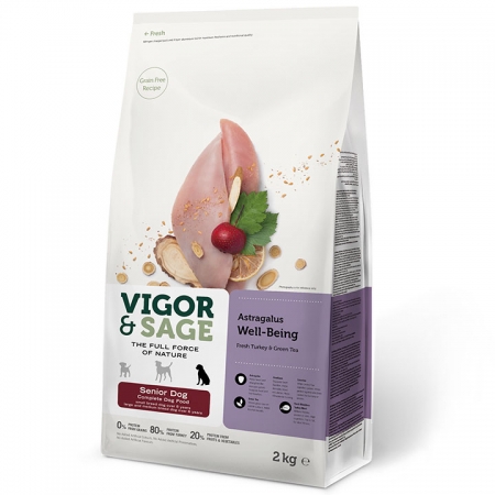 Vigor & Sage 火雞肉、黃芪無穀物配方 [老犬糧] 12kg