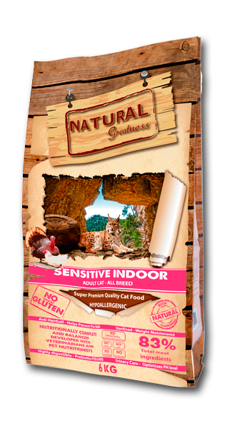 Natural Greatness 顶级全天然无谷物貓乾粮 Sensitive Indoor 敏感室内配方 2kg