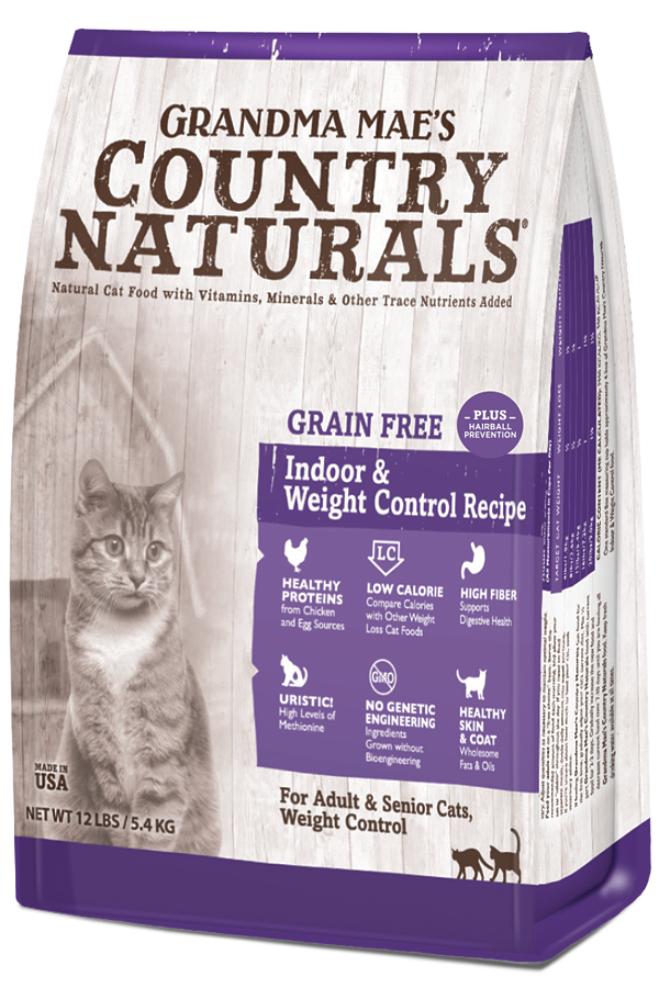 Country Naturals 無穀物 體重控制去毛球室內貓配方(高齡、肥胖、低運動量/室內貓) 4lb磅 (紫袋)