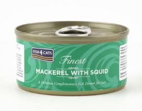 Fish4Cats 鯖魚塊 + 魷魚 (Mackerel with Squid) 貓罐頭 70g