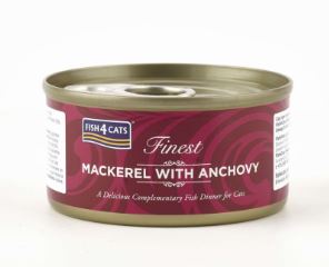 Fish4Cats 鯖魚塊 + 鳳尾魚 (Mackerel with Anchovy) 貓罐頭 70g