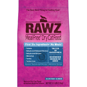 Rawz 無穀物 低溫烘焙三文魚＋脫水雞肉＋白肉魚 貓糧 7.8lb (藍) x 4包優惠