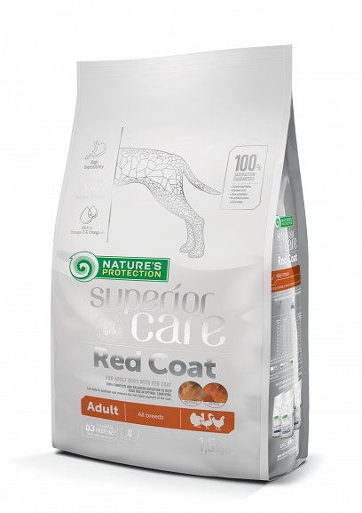 Nature's Protection Red Coat Adult 添色彩美毛配方 成犬糧 (1歲或以上) 1.5KG