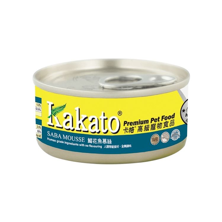 Kakato 卡格 鯖花魚慕絲 貓狗罐頭 70g (701)