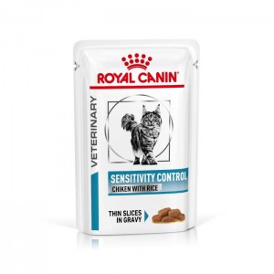 [凡購買處方用品, 訂單滿$500或以上可享免費送貨]　　Royal Canin - Sensitivity Control (SC29) 低敏配方 (雞+飯) 處方貓濕包 85g x12包