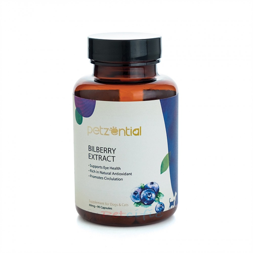 Petzential Bilberry Extract 藍莓精華素 (貓狗適用) 60mg 90粒裝
