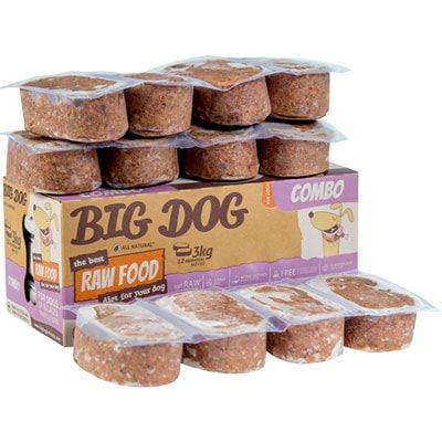 Big Dog 急凍生肉狗糧  標準系列 - Combo 四寶配方 3kg (12件)