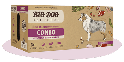 Big Dog 急凍生肉狗糧  標準系列 - Combo 四寶配方 3kg (12件)