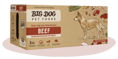 Big Dog 急凍生肉狗糧 標準系列 - Beef 牛肉配方 3kg (12件)