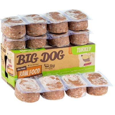 Big Dog 急凍生肉狗糧 火雞配方 3kg (12件)