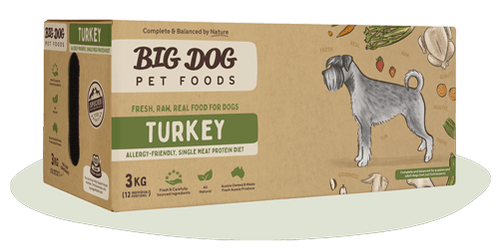 Big Dog 急冻生肉狗粮 火鸡配方 3kg (12件)