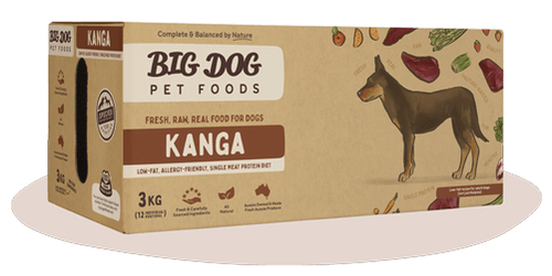 Big Dog 急冻生肉狗粮 袋鼠配方 3kg (12件)  x4盒优惠