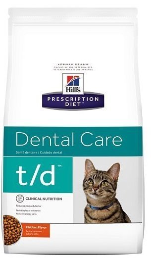 [凡購買處方用品, 訂單滿$500或以上可享免費送貨] Hill's t/d 口腔護理 獸醫配方 貓乾糧 1.5kg