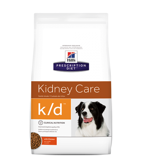 [凡購買處方用品, 訂單滿$500或以上可享免費送貨]　　Hill's Prescription Diet - k/d 腎臟護理配方狗糧 8.5磅