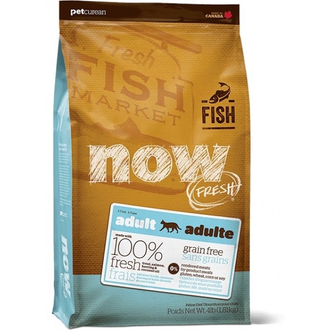Now FRESH 無殼物 (鱒魚+三文魚+希靈魚) 成貓配方 8磅