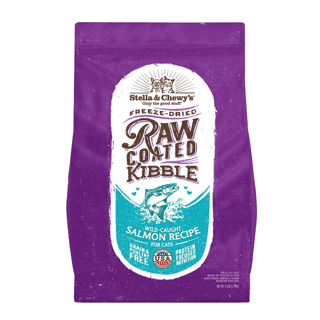 Stella & Chewy's 野生捕撈三文魚配方 - 貓咪凍乾生肉外層乾糧 -  5lb (藍)