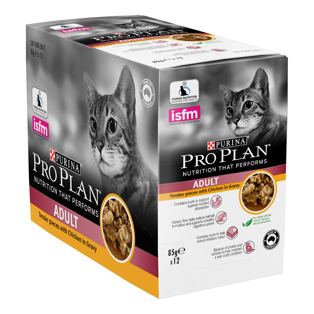 Pro Plan 成貓配方 濕包 (醬汁雞肉) 85g x 12包原盒同款優惠