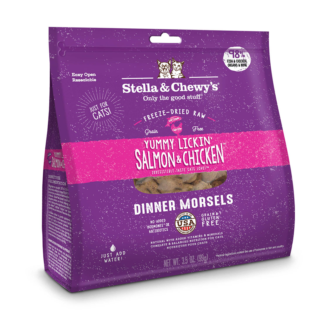 Stella & Chewy's 三文魚 + 雞肉配方 Freeze Dried Yummy Lickin' Salmon & Chicken 凍乾脫水貓主食糧 18oz