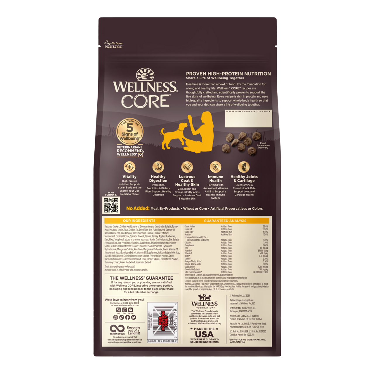Wellness CORE Puppy 無穀物 幼犬專用配方 狗糧 26磅 (88425)