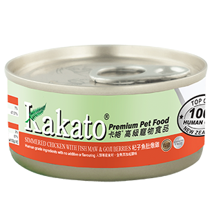 Kakato 卡格 杞子 魚肚 燉雞 貓狗罐頭 70g (711)