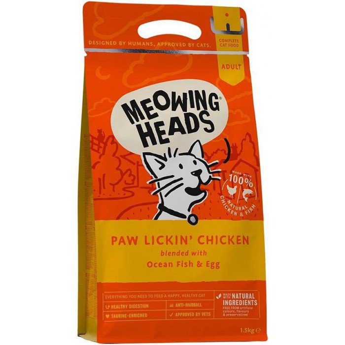 Meowing Heads 全天然 (雞肉、鮮魚) Paw Lickin' Chicken 成貓配方 4kg