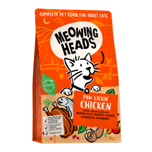 Meowing Heads 全天然 (雞肉、鮮魚) Paw Lickin' Chicken 成貓配方 4kg
