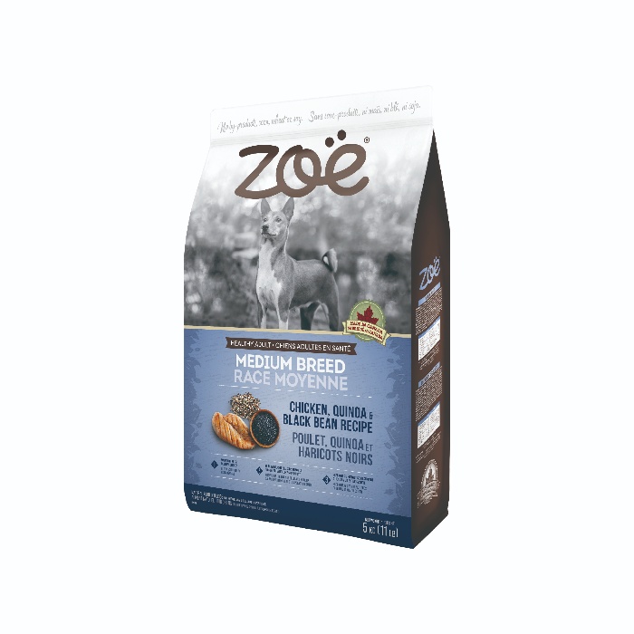 Zoe 中型成犬 - 雞肉配蔾麥及黑豆配方 5kg
