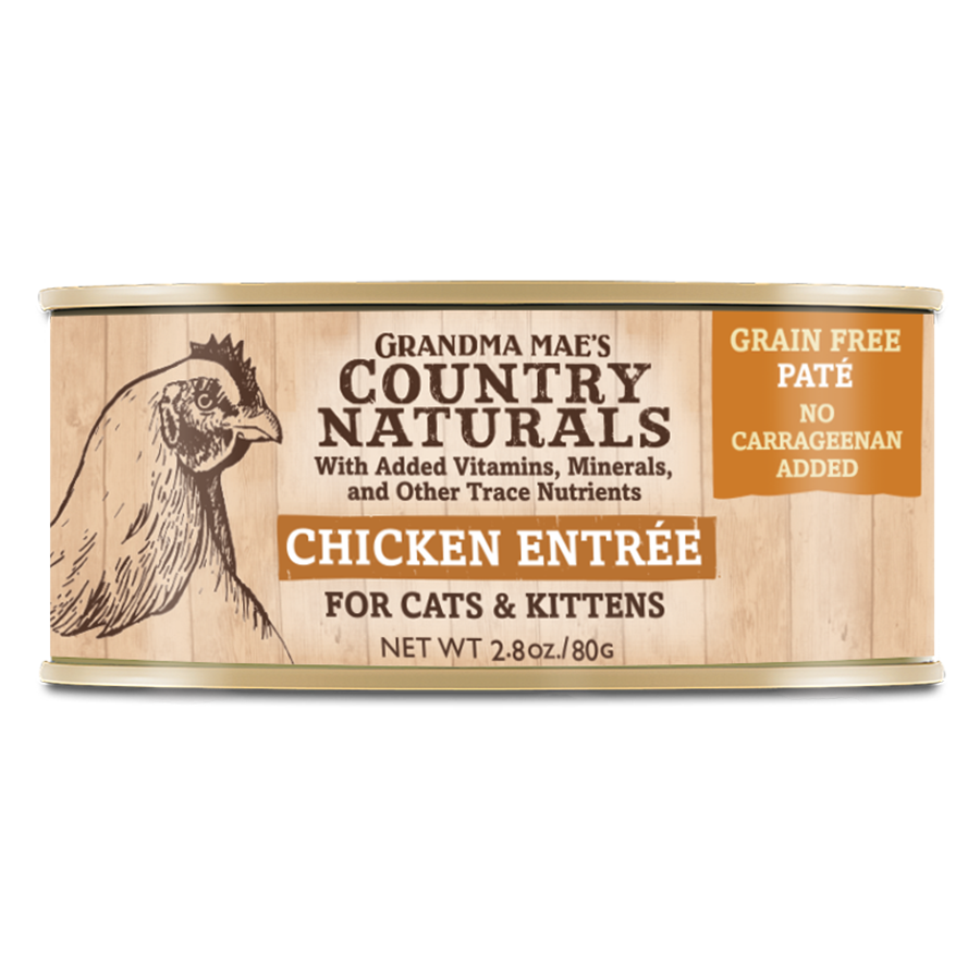 Country Naturals 無穀物 走地雞肉泥配方 (Chicken Entree) 貓罐頭 2.8oz(80g)
