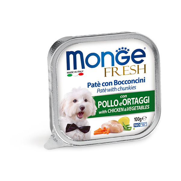 Monge Fresh 雞肉蔬菜 狗餐盒 100g