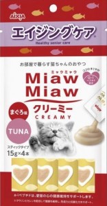 Aixia Miaw Miaw MMCM10 吞拿魚味 提升免疫肉泥貓小食 (高齡貓) (15g x 4支)