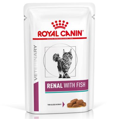 [凡购买处方用品, 订单满$500或以上可享免费送货]　　Royal Canin - Renal (RF23) 肾脏兽医配方 海鱼味 (代替吞拿鱼味) 貓湿包 85克 x12包