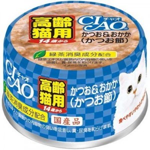 CIAO (14歲貓用) 鰹魚 + 柴魚 貓罐 85g (M-52)