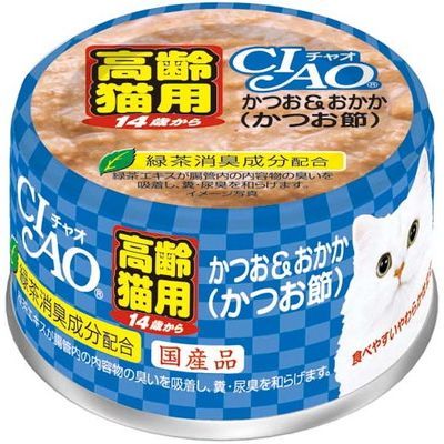 CIAO (14岁貓用) 鰹鱼 + 柴鱼 貓罐 85g (M-52)