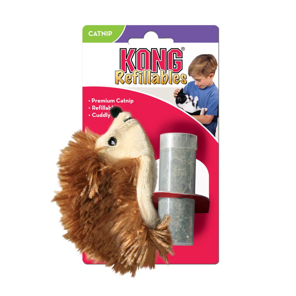 【購買正價貨品滿$300~可以以優惠價$46換購】KONG Refillable Hedgehog Catnip Cat Toy 刺蝟貓草套裝 (NH42)