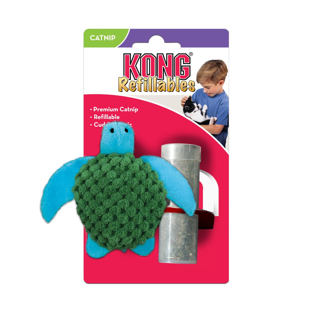 【購買正價貨品滿$300~可以以優惠價$46換購】KONG Refillable Turtle Catnip Cat Toy 海龜貓草套裝 (NT43)
