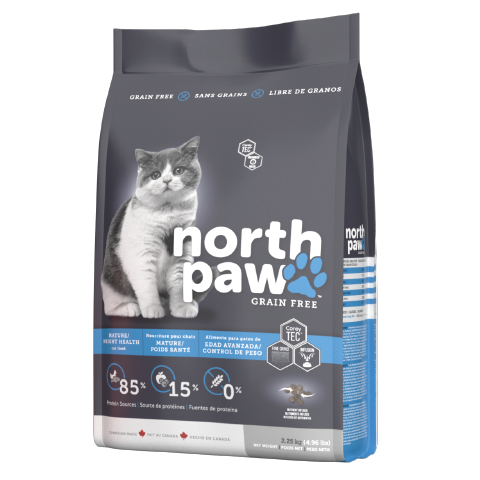 North Paw 无谷物 鸡肉+海鱼 老貓/ 室内貓粮 2.25kg x 2包优惠