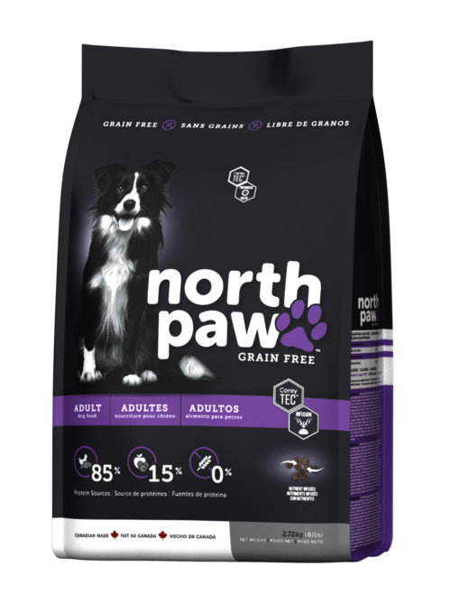 North Paw 成犬无谷物乾粮 鸡肉-鯡鱼 (紫色) 6磅